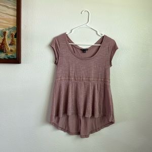 American Eagle Blush Pink Peplum Top